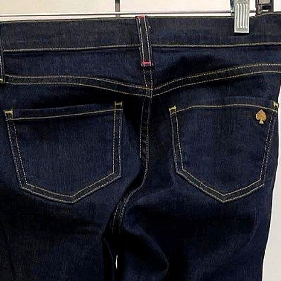 KATE SPADE♠️ 'BROOME' STREET INDIGO WASH SKINNY Dark Blue Jeans 24 - Picture 3 of 8